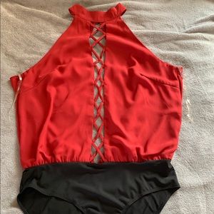 NWT Black and Red Leotard